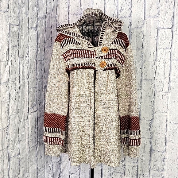 Royal Robbins Sweaters - ROYAL ROBBINS Southwestern Hooded Cardigan Sweater Size Large
